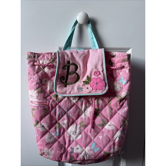 Stephen Joseph Quilted Backpack With “B” Embroidered On It - Picture 2 of 5